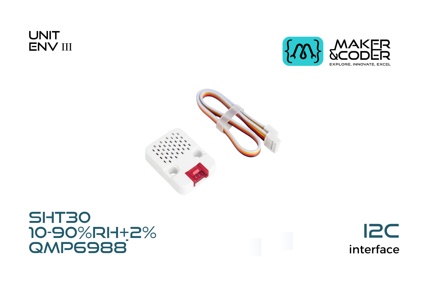 ENV III sensor module displaying temperature, humidity, and air pressure sensing